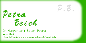 petra beich business card